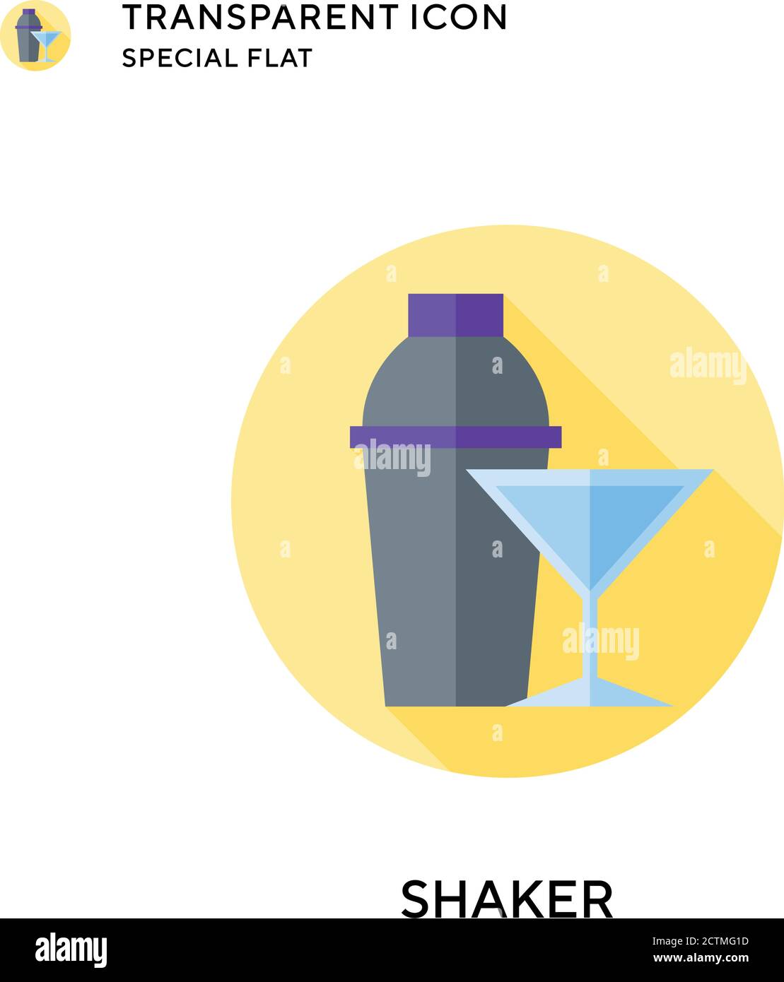 Shaker vector icon. Flat style illustration. EPS 10 vector. Stock Vector