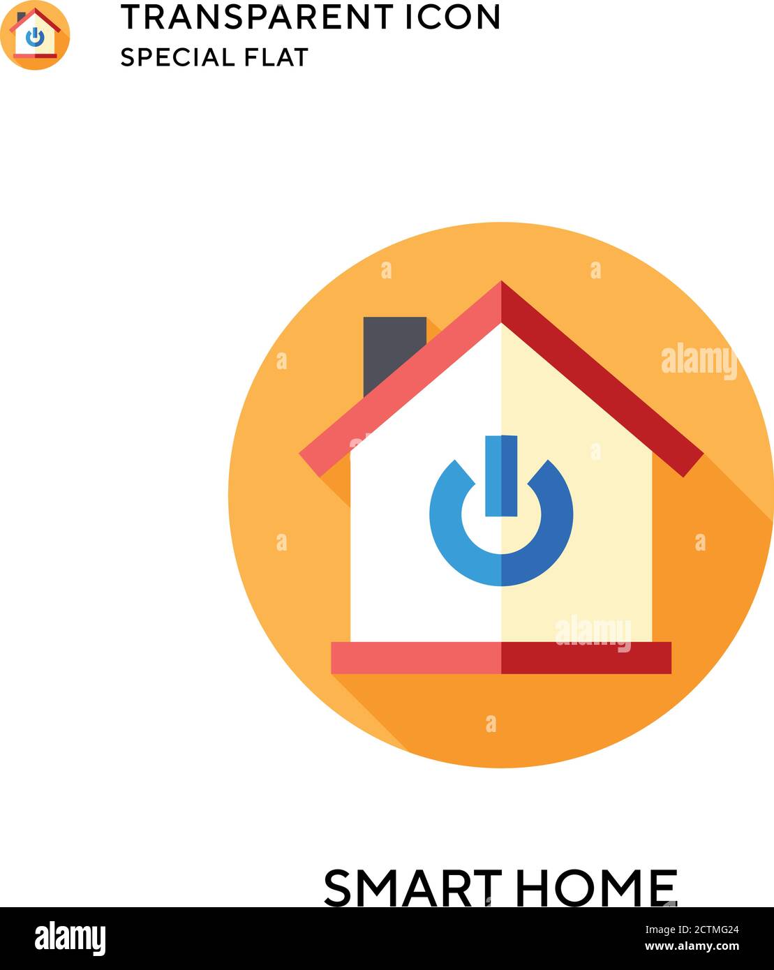 Smart home vector icon. Flat style illustration. EPS 10 vector Stock ...