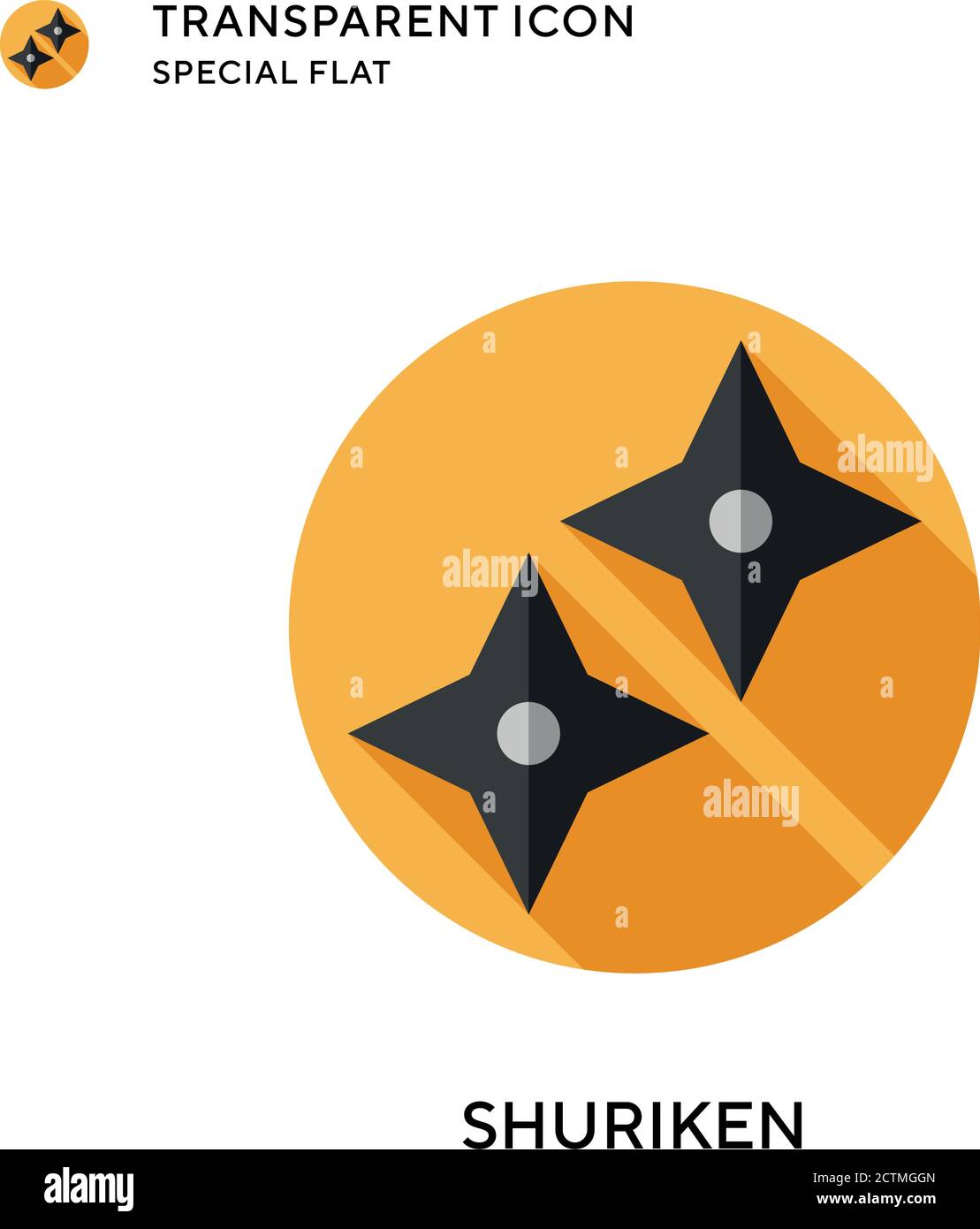Shuriken vector icon. Flat style illustration. EPS 10 vector. Stock Vector