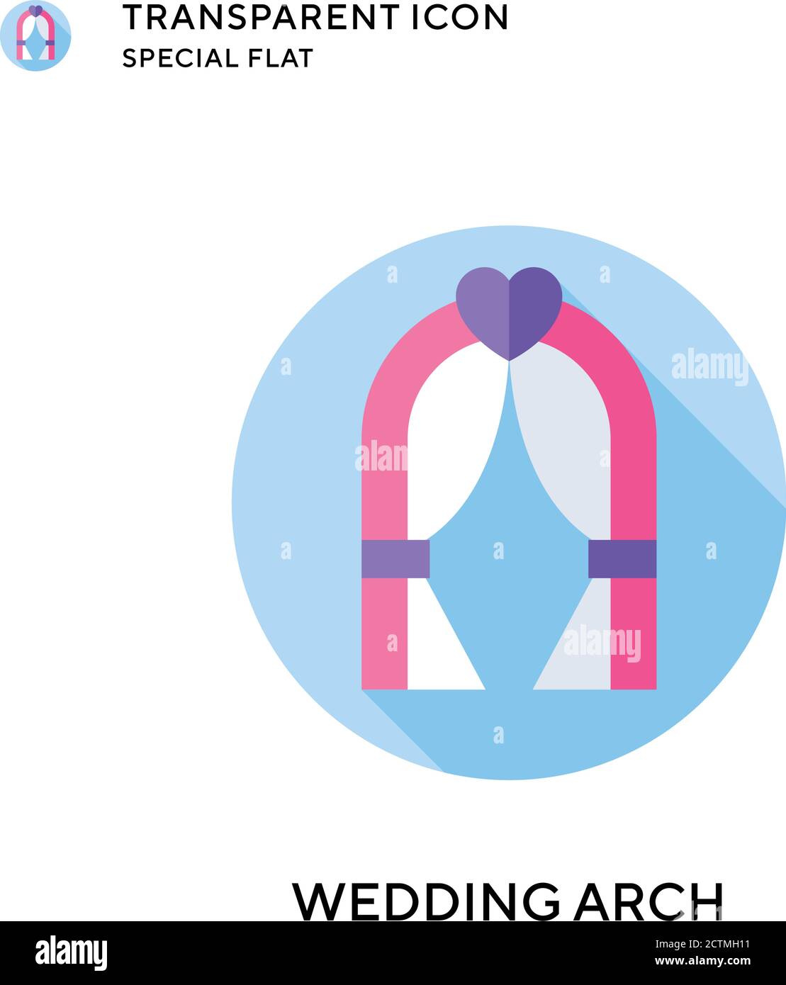 Wedding arch vector icon. Flat style illustration. EPS 10 vector Stock ...