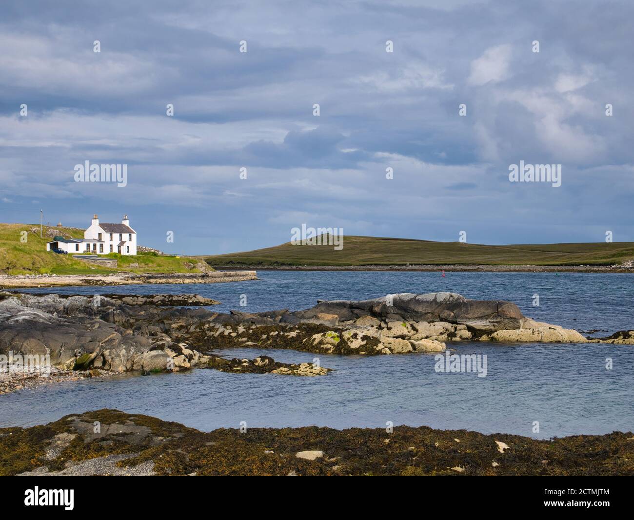 Coastal scenery around Burravoe on the south east of the island of Yell in Shetland, Scotland, UK Stock Photo