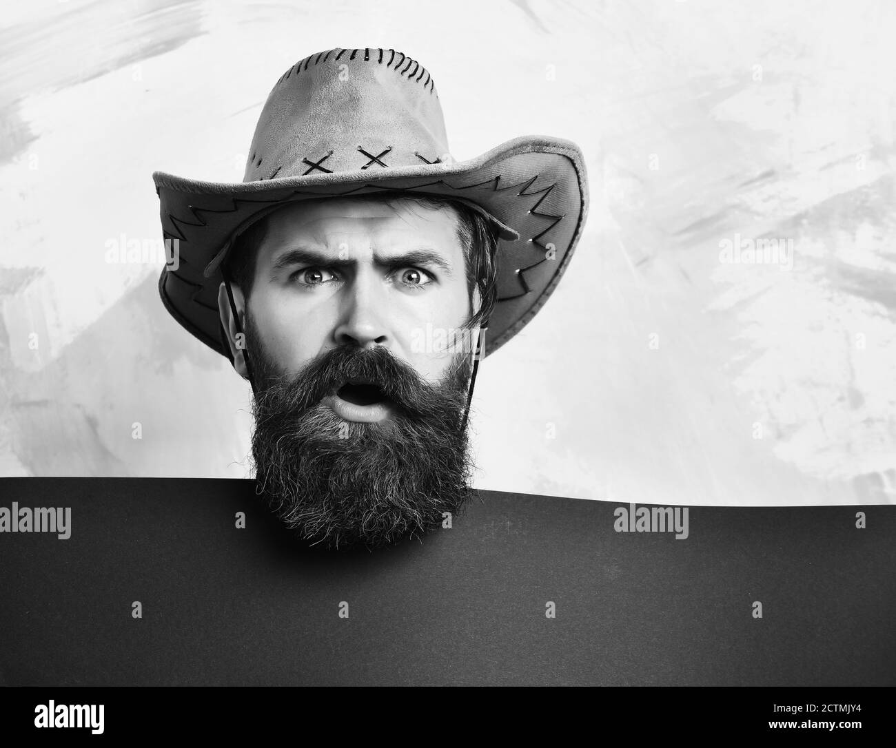 Man Long Beard Cowboy Hat High Resolution Stock Photography and Images ...