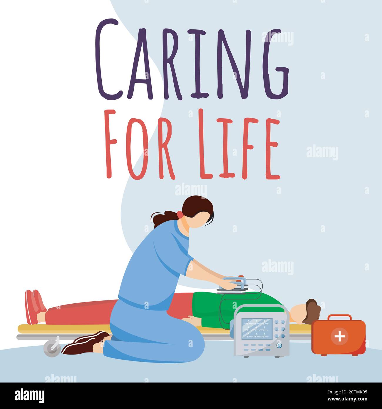 Emergency, first aid doctor social media post mockup Stock Vector Image