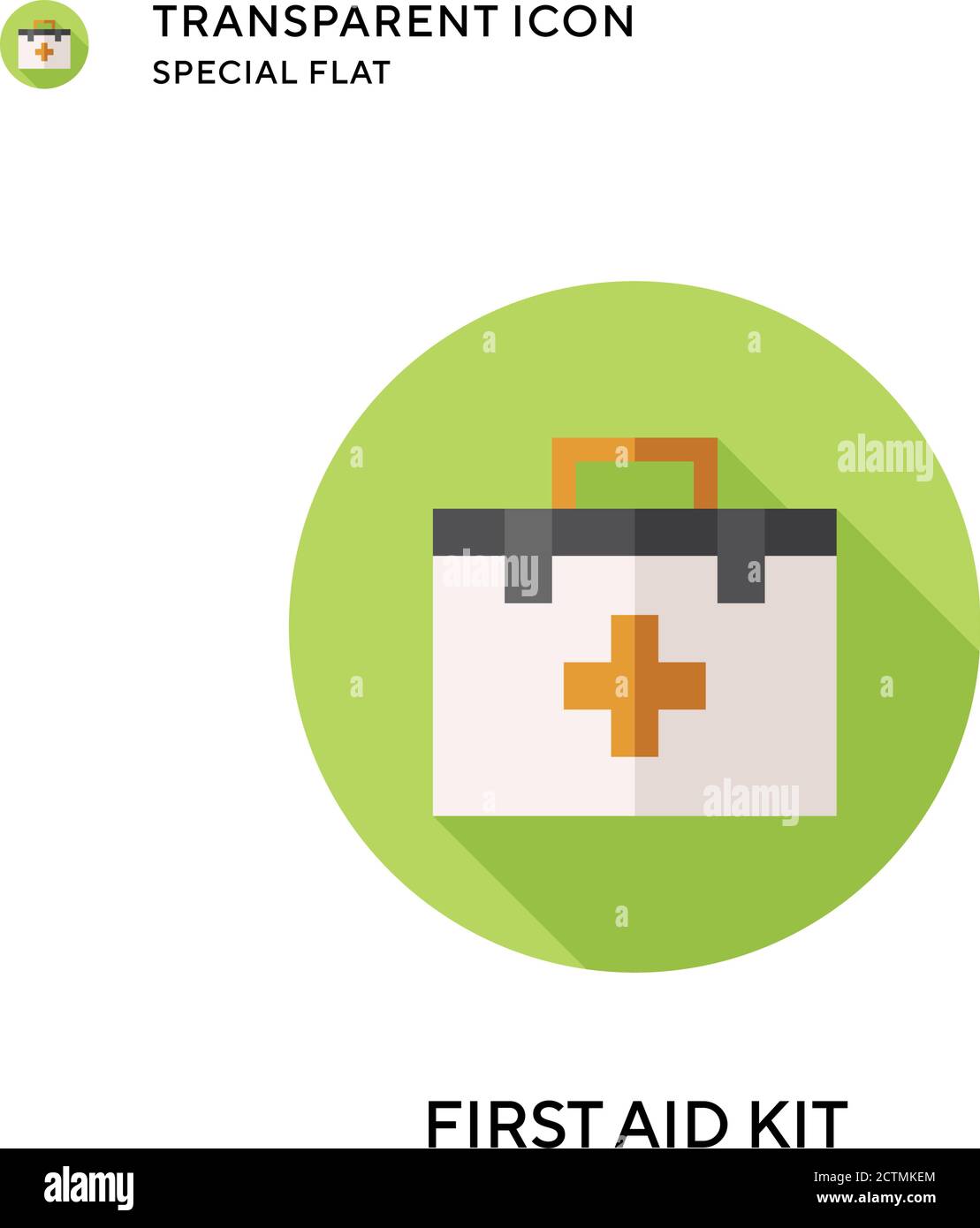 First aid kit vector icon. Flat style illustration. EPS 10 vector Stock ...
