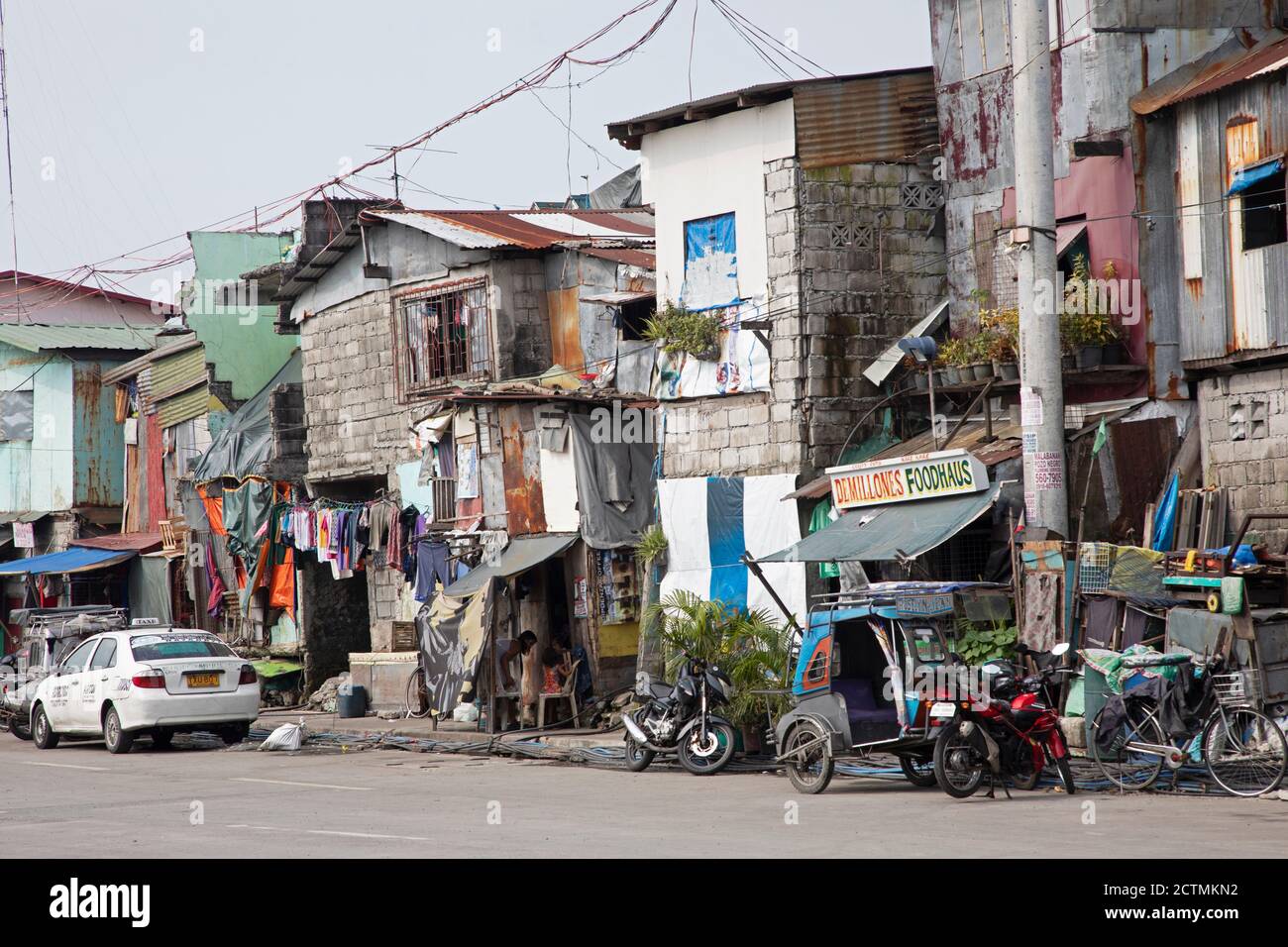 Manila, Philippines October 4, 2018 Poverty in the streets of Manila the capital of the Philippines Stock Photo