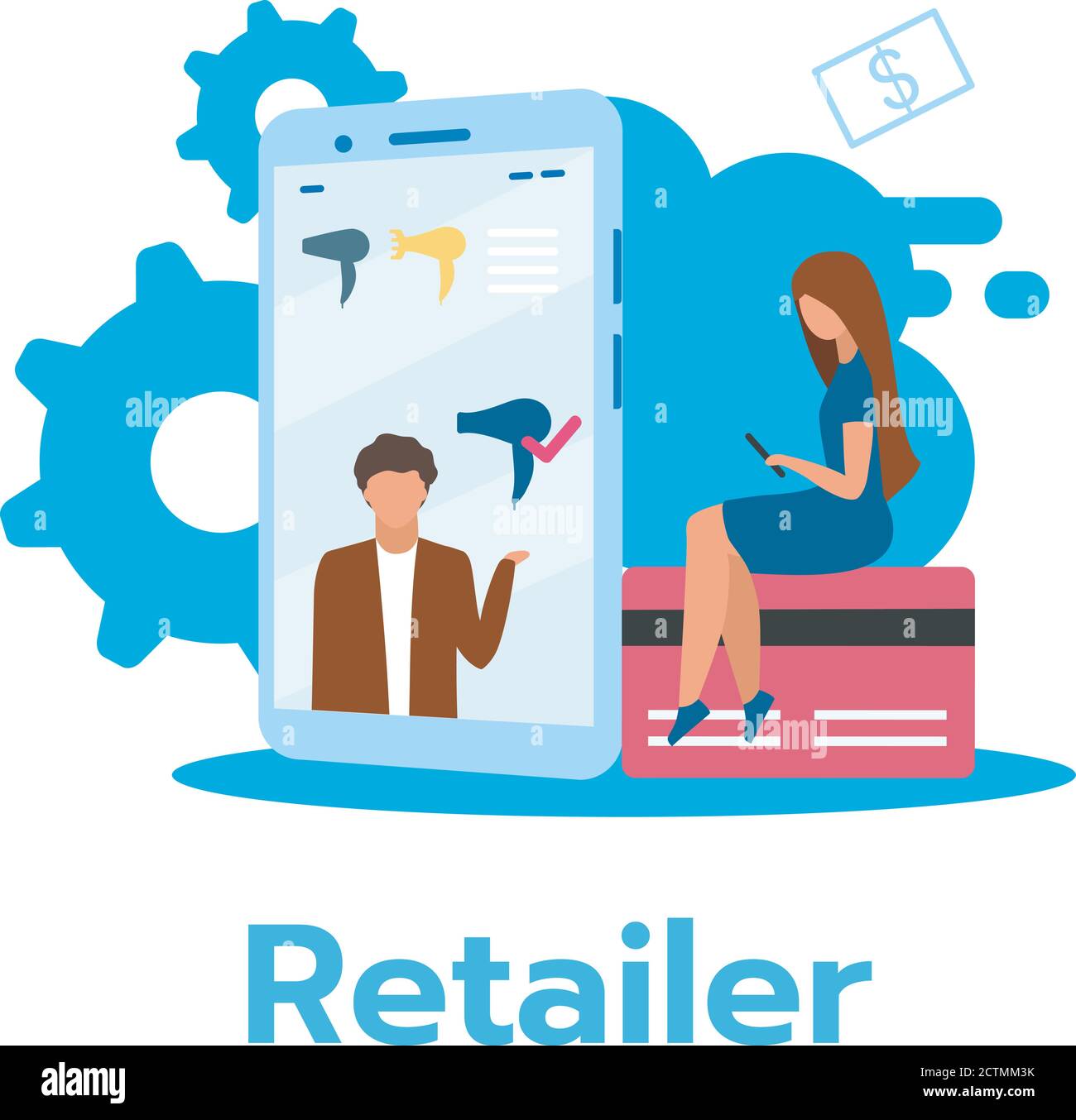 Retailer flat vector illustration Stock Vector Image Art Alamy Retailer flat vector illustration Stock Vector Image Art Alamy