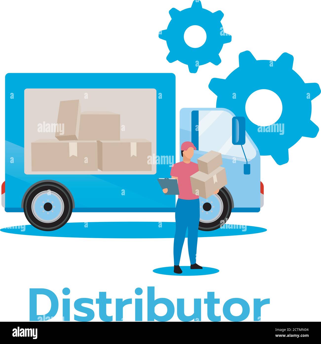 Distributor flat vector illustration Stock Vector Image & Art - Alamy
