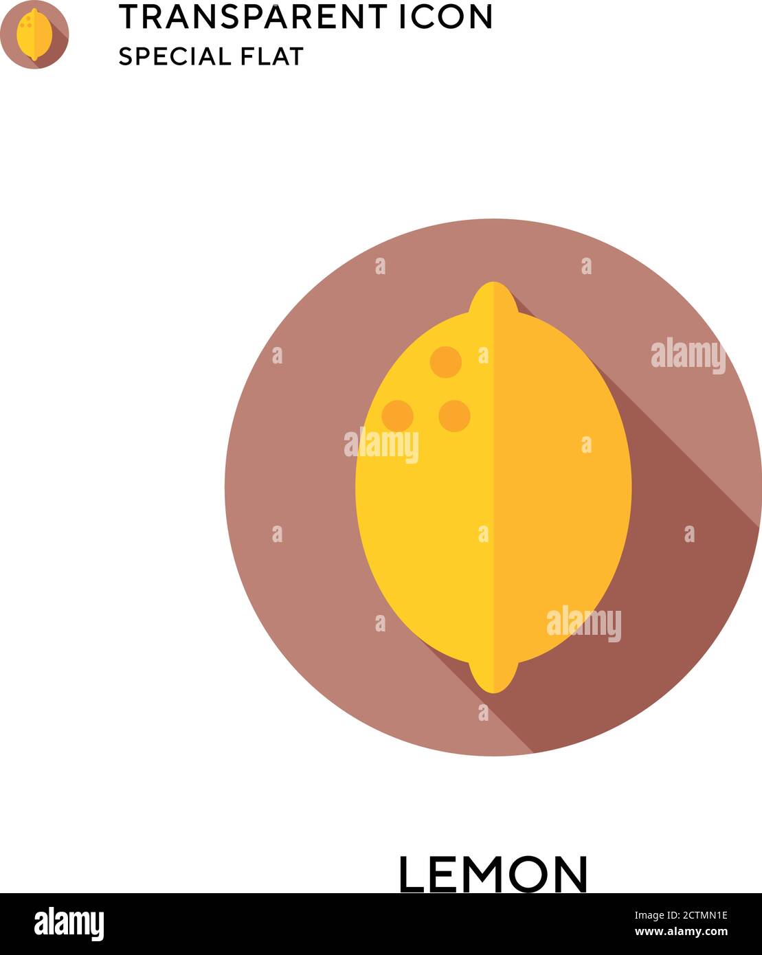 Lemon vector icon. Flat style illustration. EPS 10 vector. Stock Vector