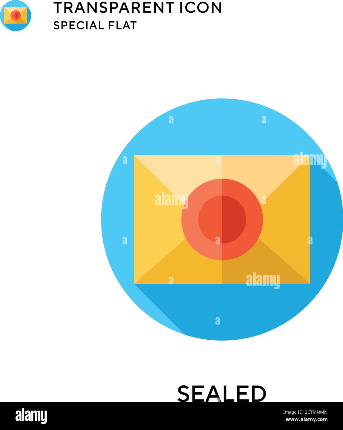 Sealed vector icon. Flat style illustration. EPS 10 vector. Stock Vector