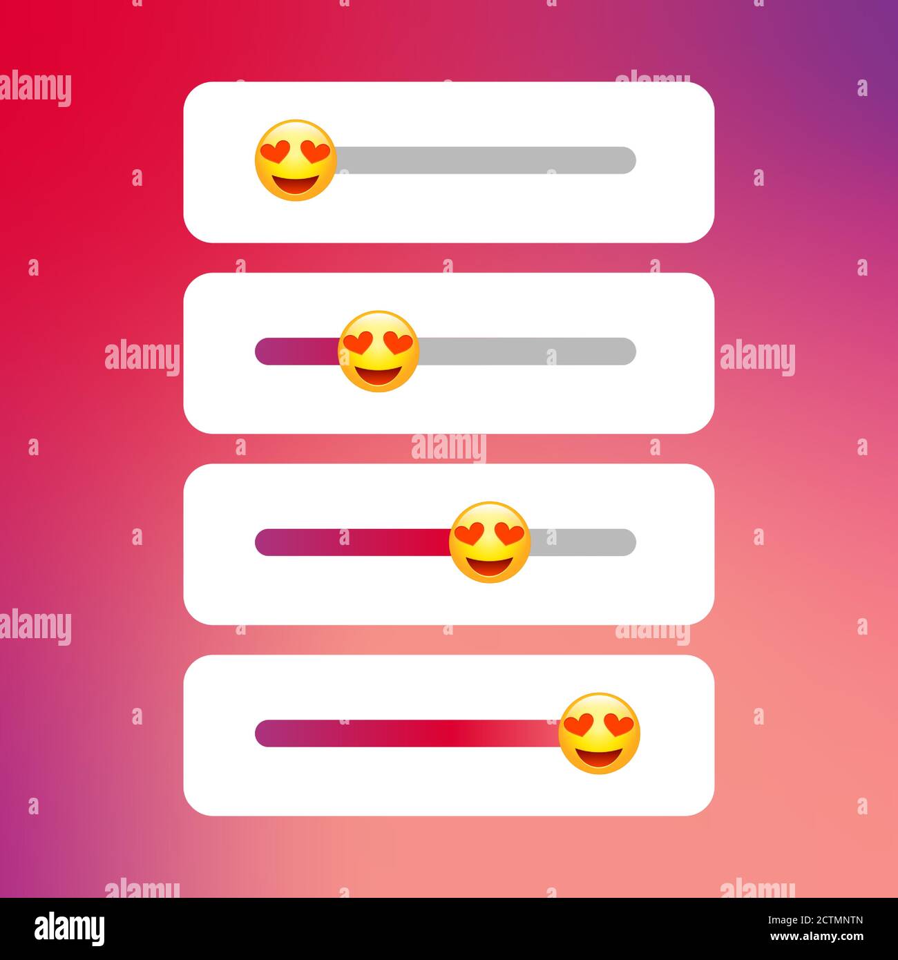 Answer slider. Stories emoji poll template. Vector story ui app concept