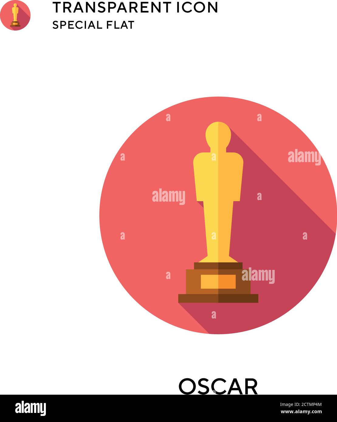 Oscar statue icon. Flat illustration of oscar statue vector icon for web  design Stock Vector Image & Art - Alamy