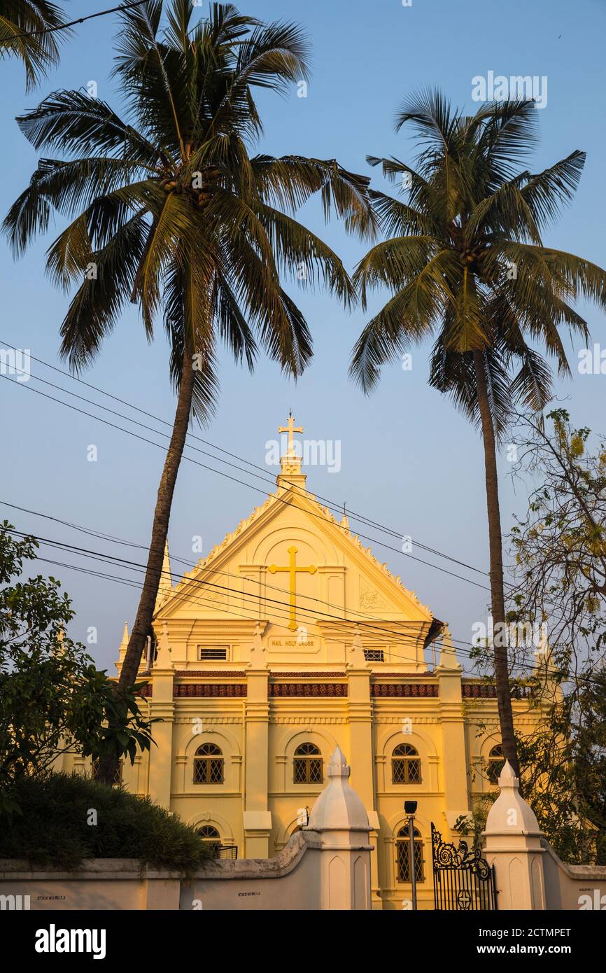 India, Kerala, Cochin Kochi, Fort Kochi, Santa Cruz Basilica Stock
