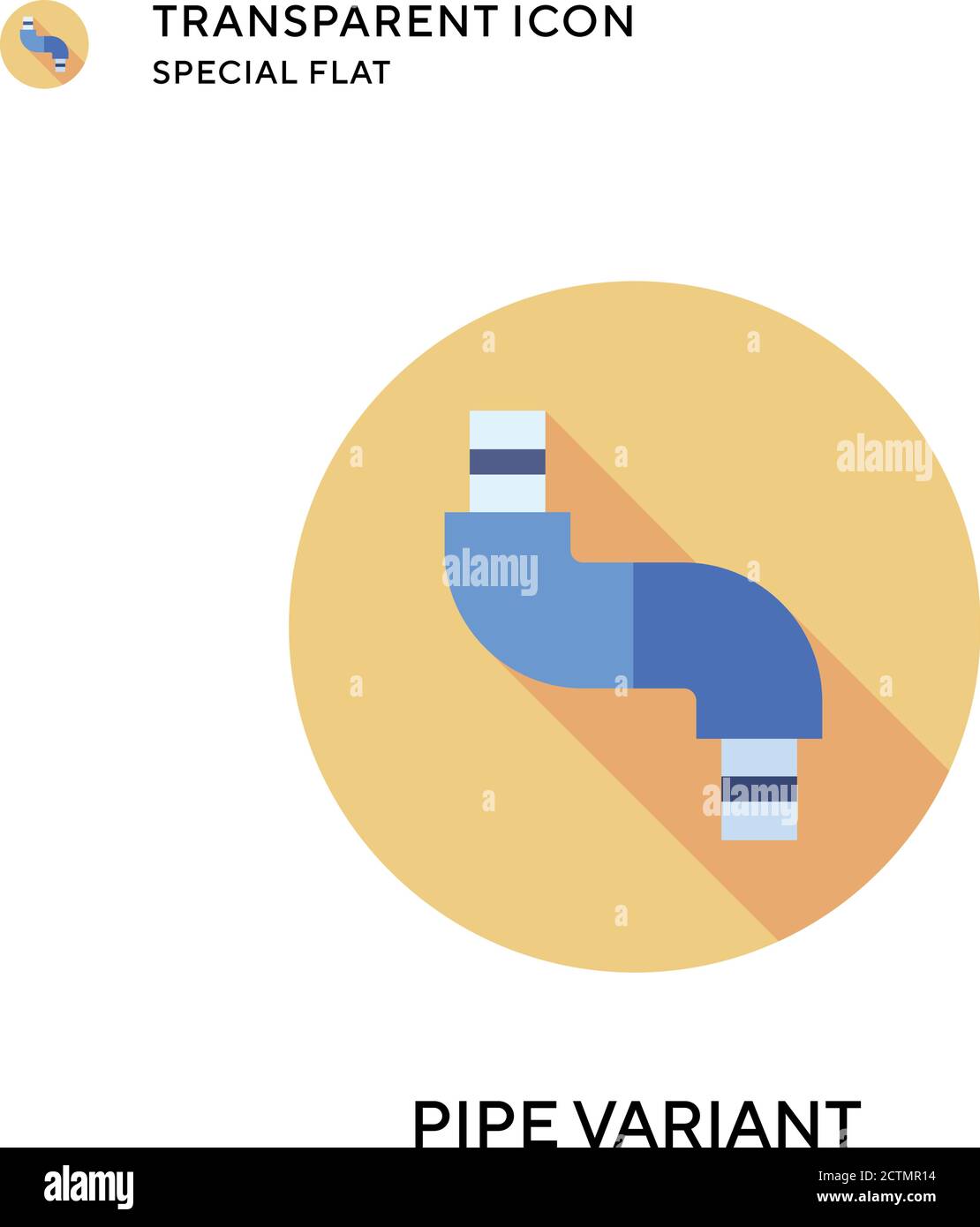 Pipe variant vector icon. Flat style illustration. EPS 10 vector. Stock Vector