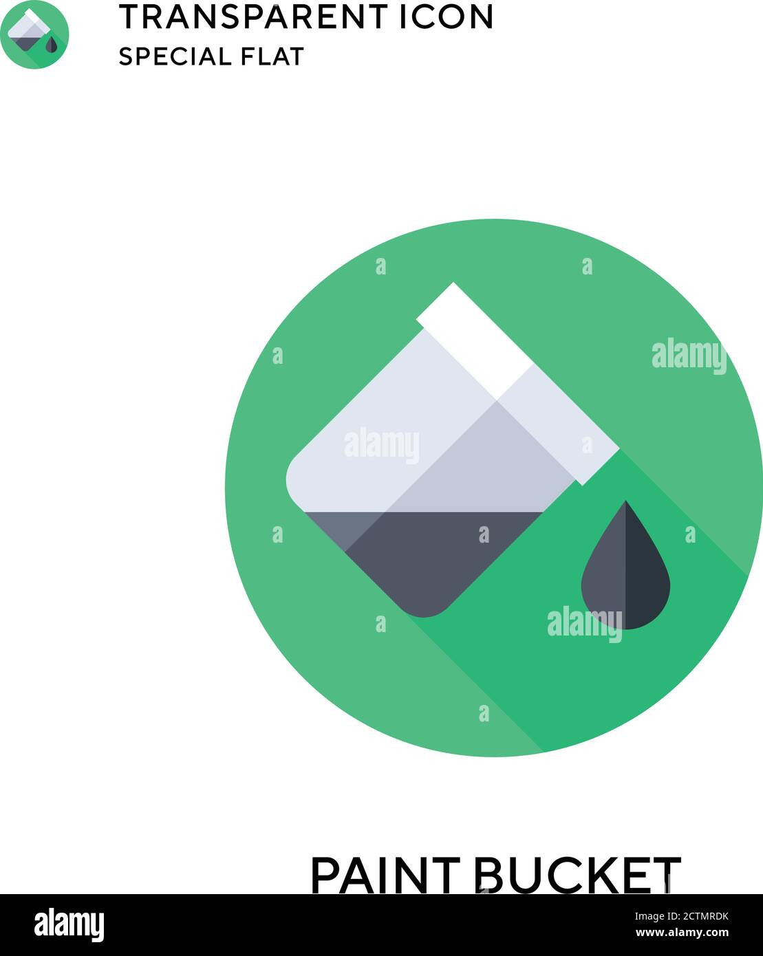 Paint bucket vector icon. Flat style illustration. EPS 10 vector Stock ...