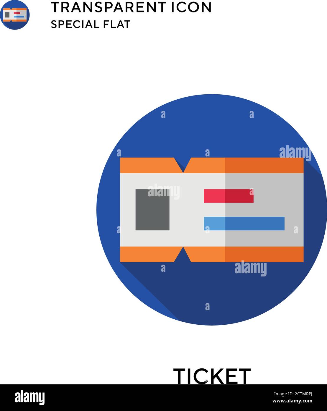 Ticket vector icon. Flat style illustration. EPS 10 vector Stock Vector ...