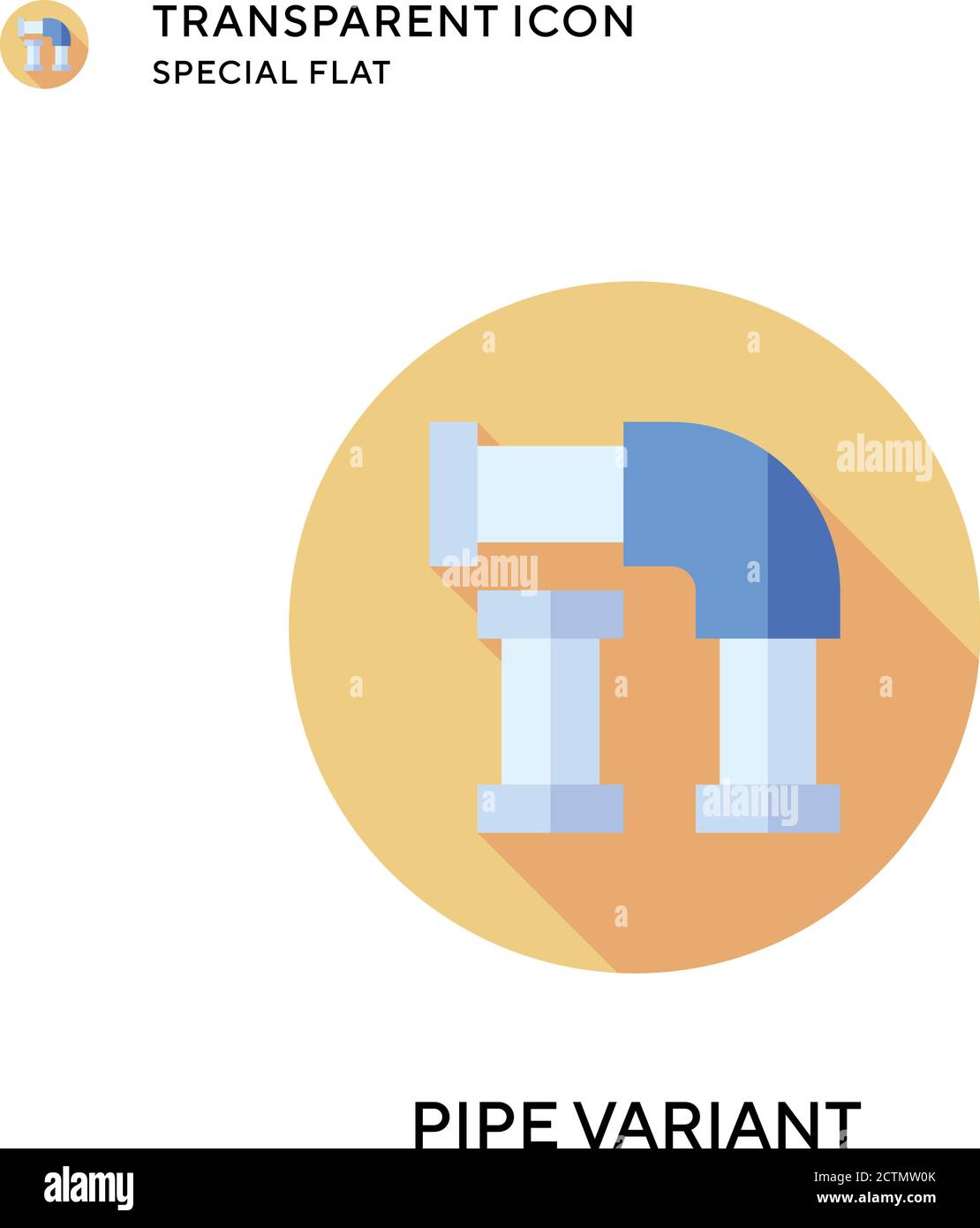 Pipe variant vector icon. Flat style illustration. EPS 10 vector. Stock Vector