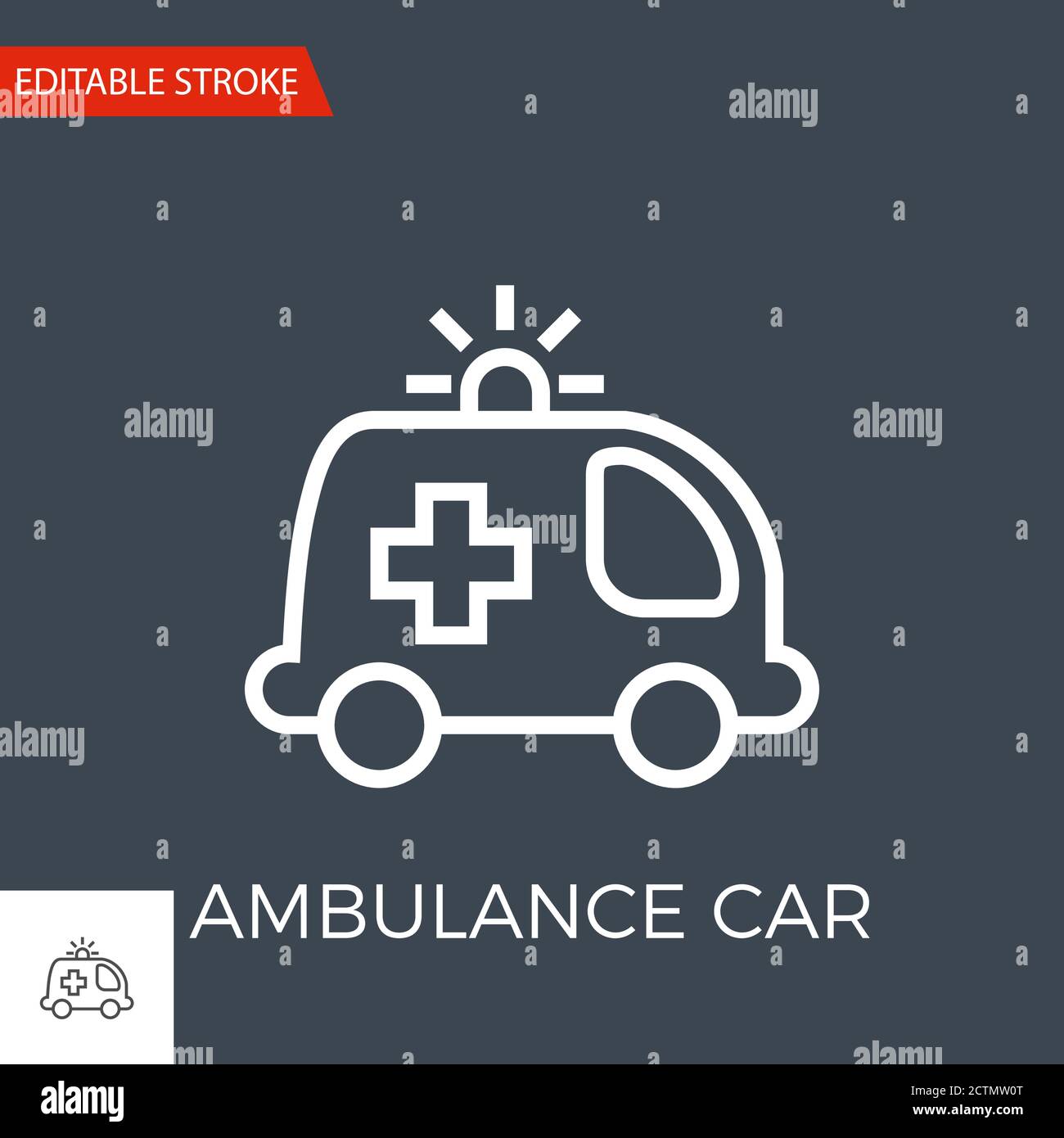Ambulance car icon thin Stock Vector Images - Alamy