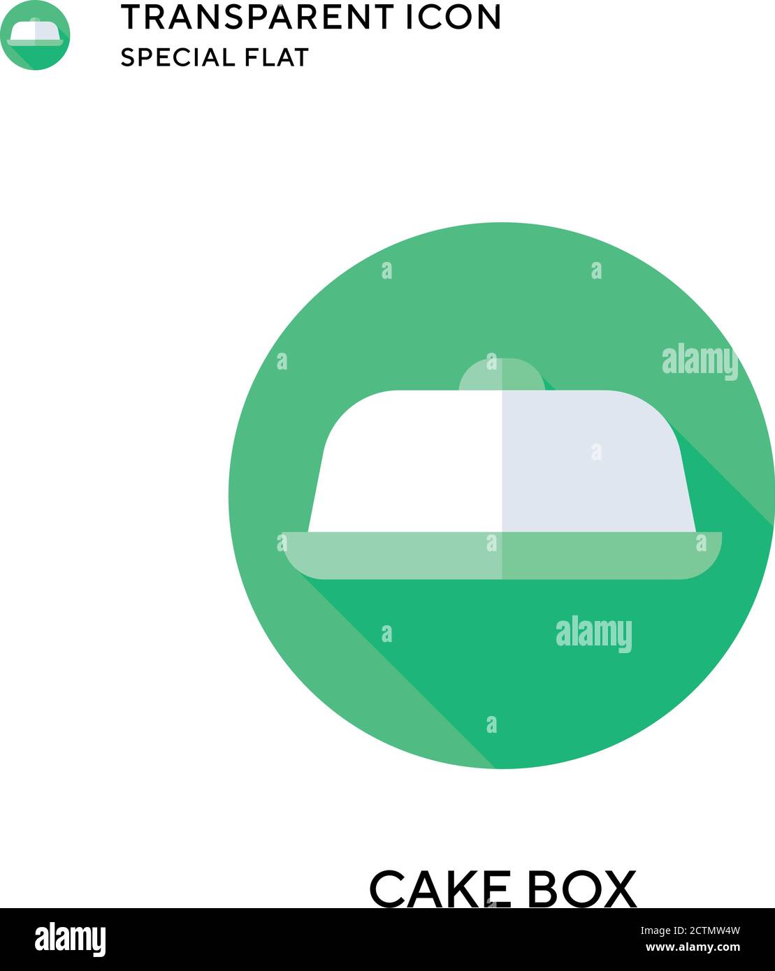 Cake box vector icon. Flat style illustration. EPS 10 vector Stock