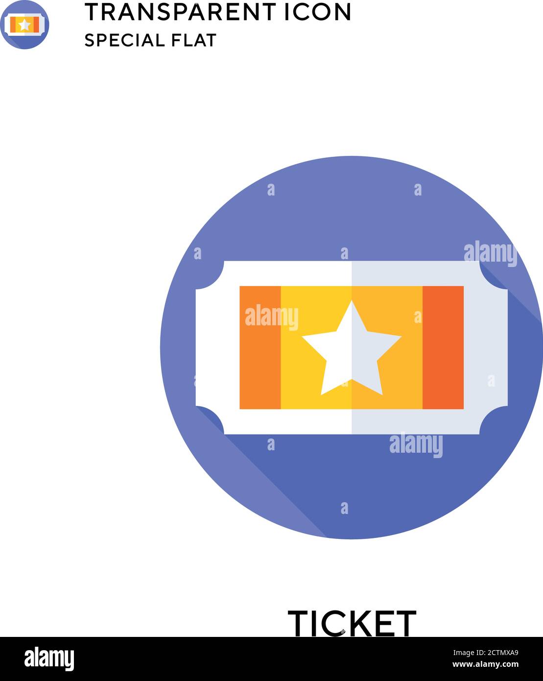 Ticket vector icon. Flat style illustration. EPS 10 vector Stock Vector ...