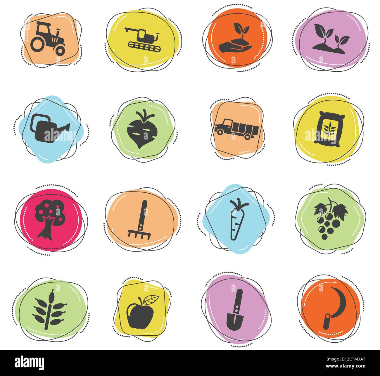 agricultural icon set Stock Vector Image & Art - Alamy