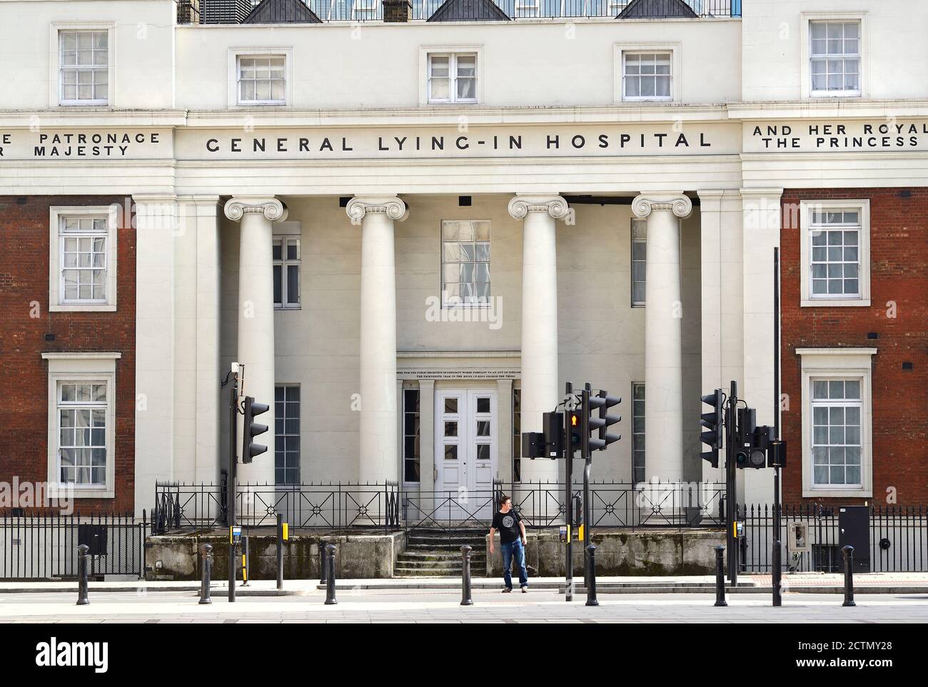 London, England, UK. The 'General Lying-In Hospital', Westminster Bridge Road, One of the first maternity hospitals in Great Britain. It opened in 176 Stock Photo