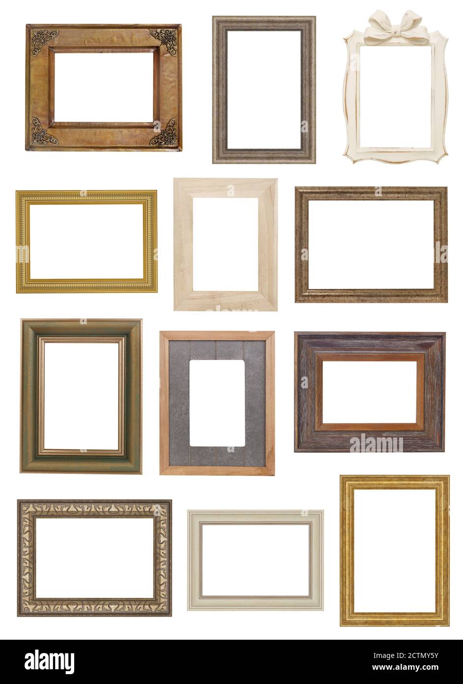 Old wooden frames isolated Stock Photo Alamy