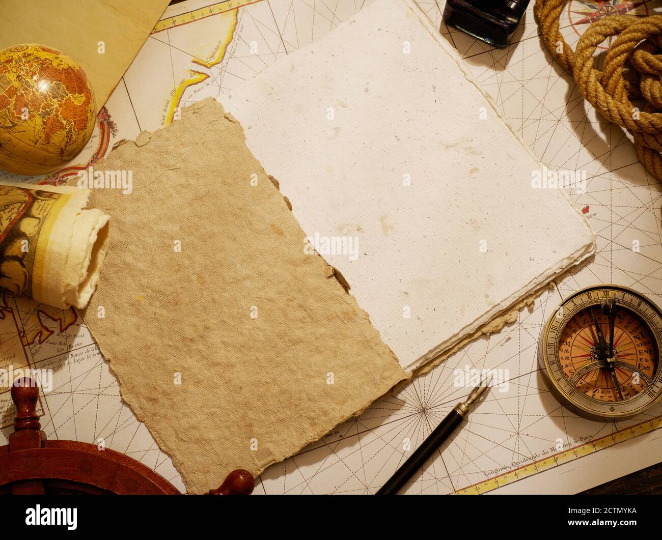 Blank travel journal and journey equipment Stock Photo Alamy