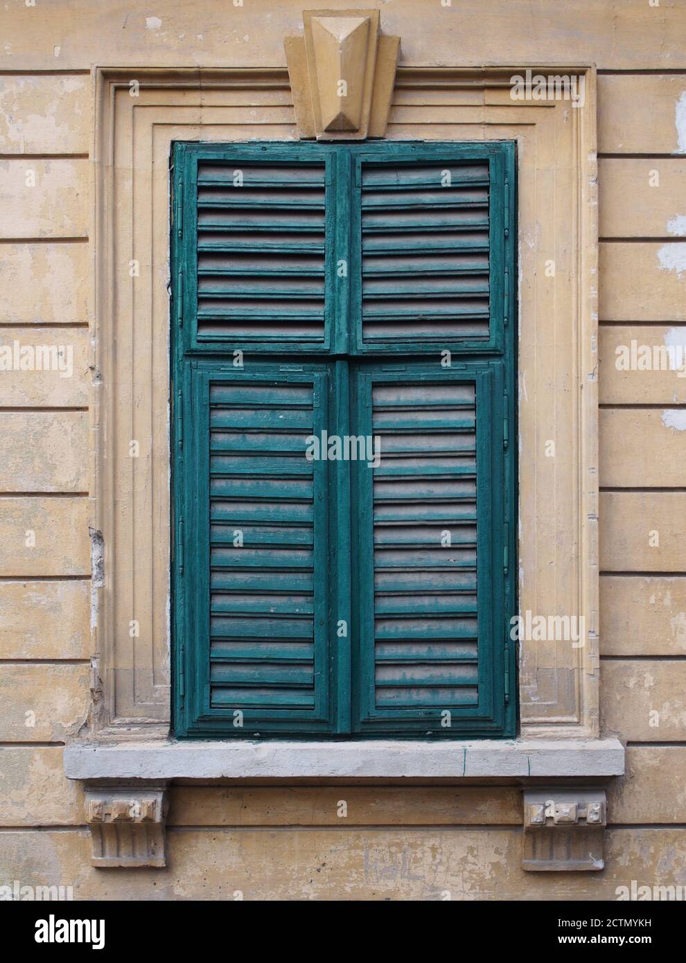 Old window with wooden blinds Stock Photo - Alamy