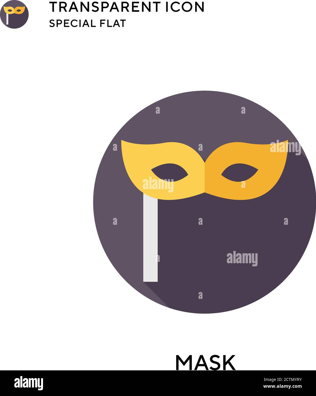Mask vector icon. Flat style illustration. EPS 10 vector Stock Vector ...