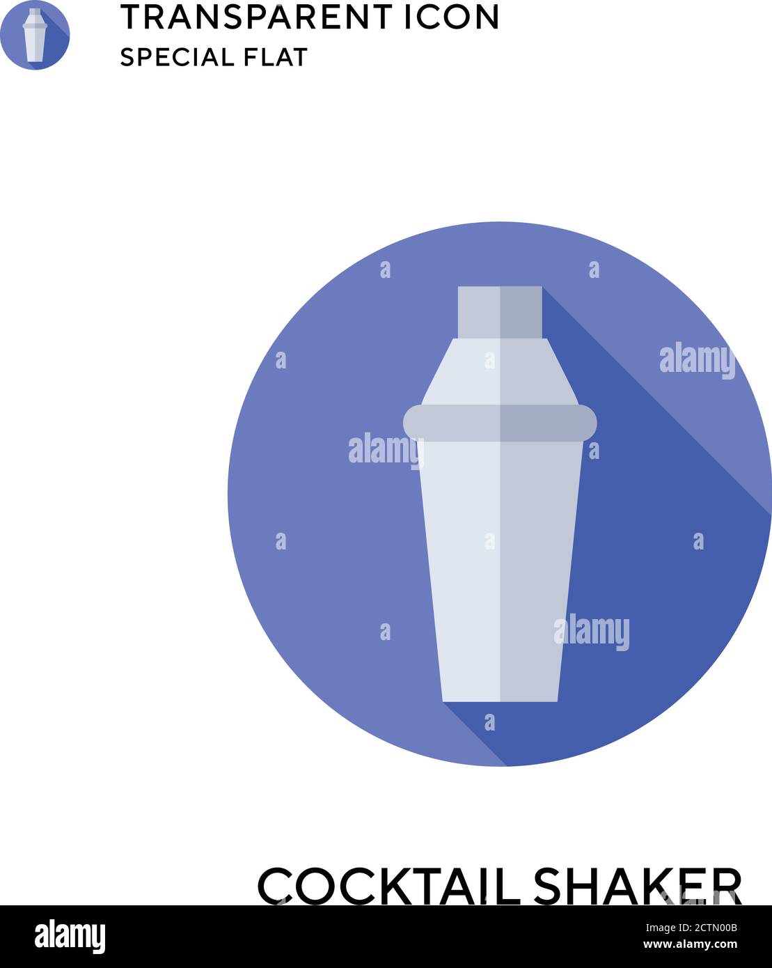 Cocktail shaker vector icon. Flat style illustration. EPS 10 vector. Stock Vector