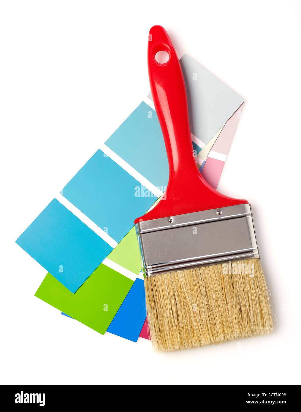 Paint brush and color chart Stock Photo Alamy