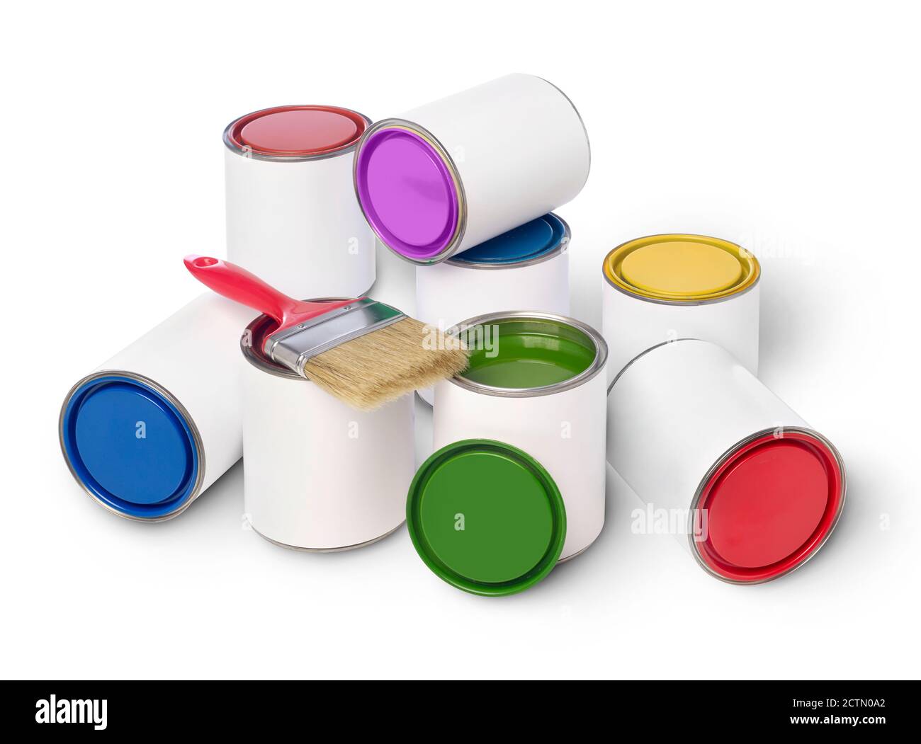 Multi colored paint cans hi-res stock photography and images - Alamy