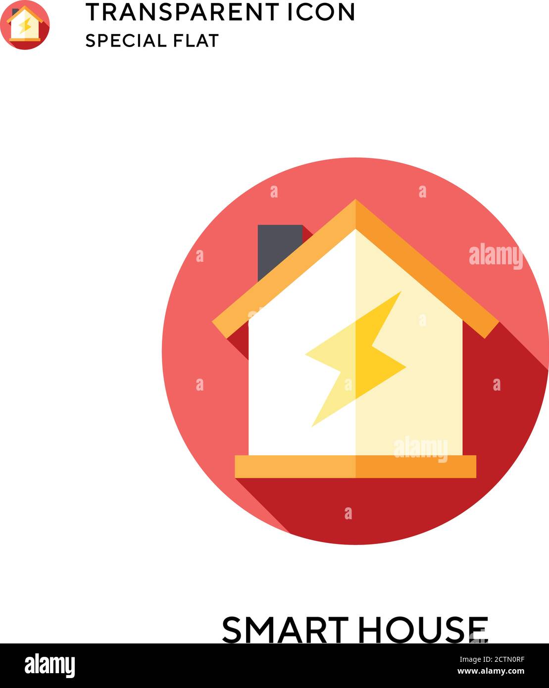 Smart house vector icon. Flat style illustration. EPS 10 vector Stock ...