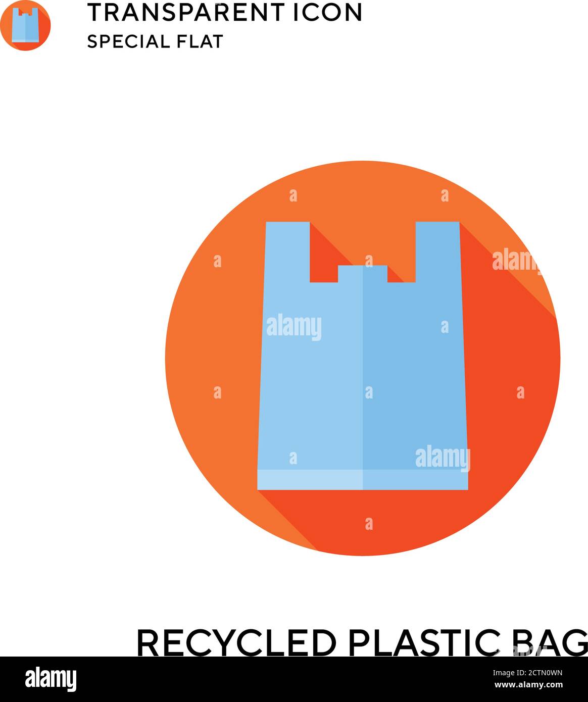 Recycled Plastic Bag vector icon. Flat style illustration. EPS 10 ...