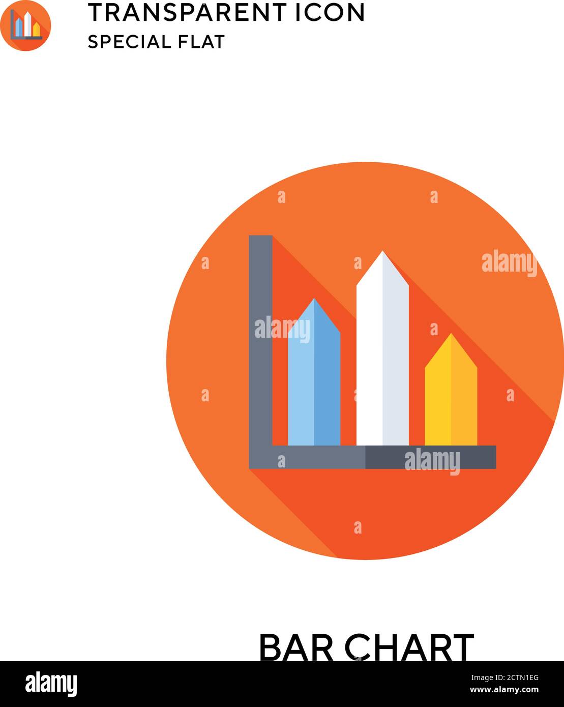 Bar chart vector icon. Flat style illustration. EPS 10 vector Stock ...