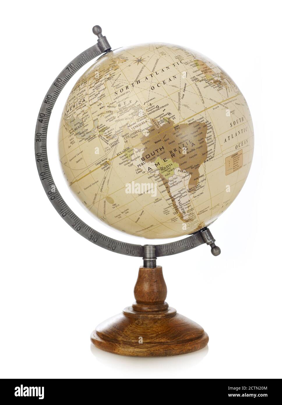Old world globe isolated on white Stock Photo - Alamy
