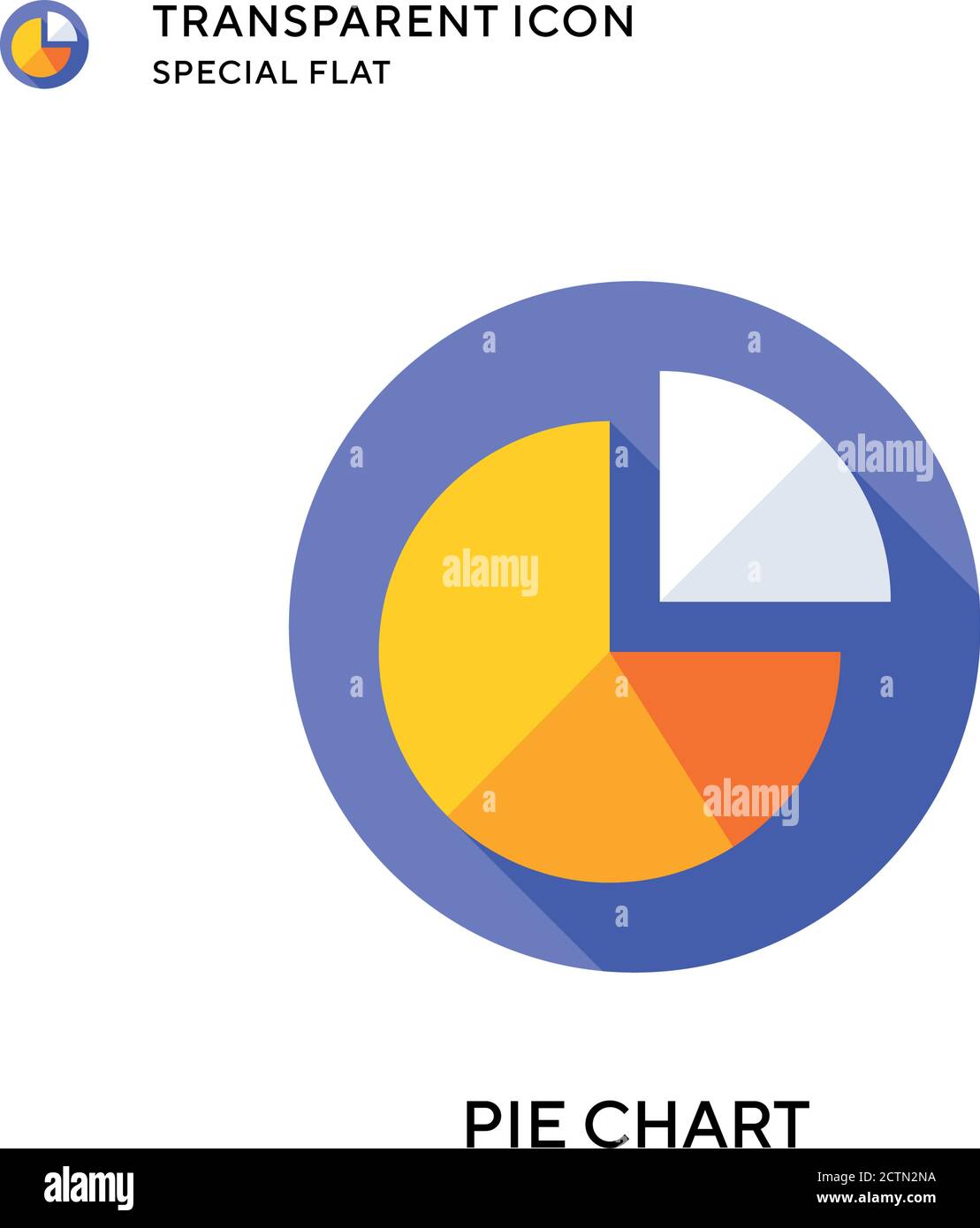 Pie chart vector icon. Flat style illustration. EPS 10 vector Stock ...