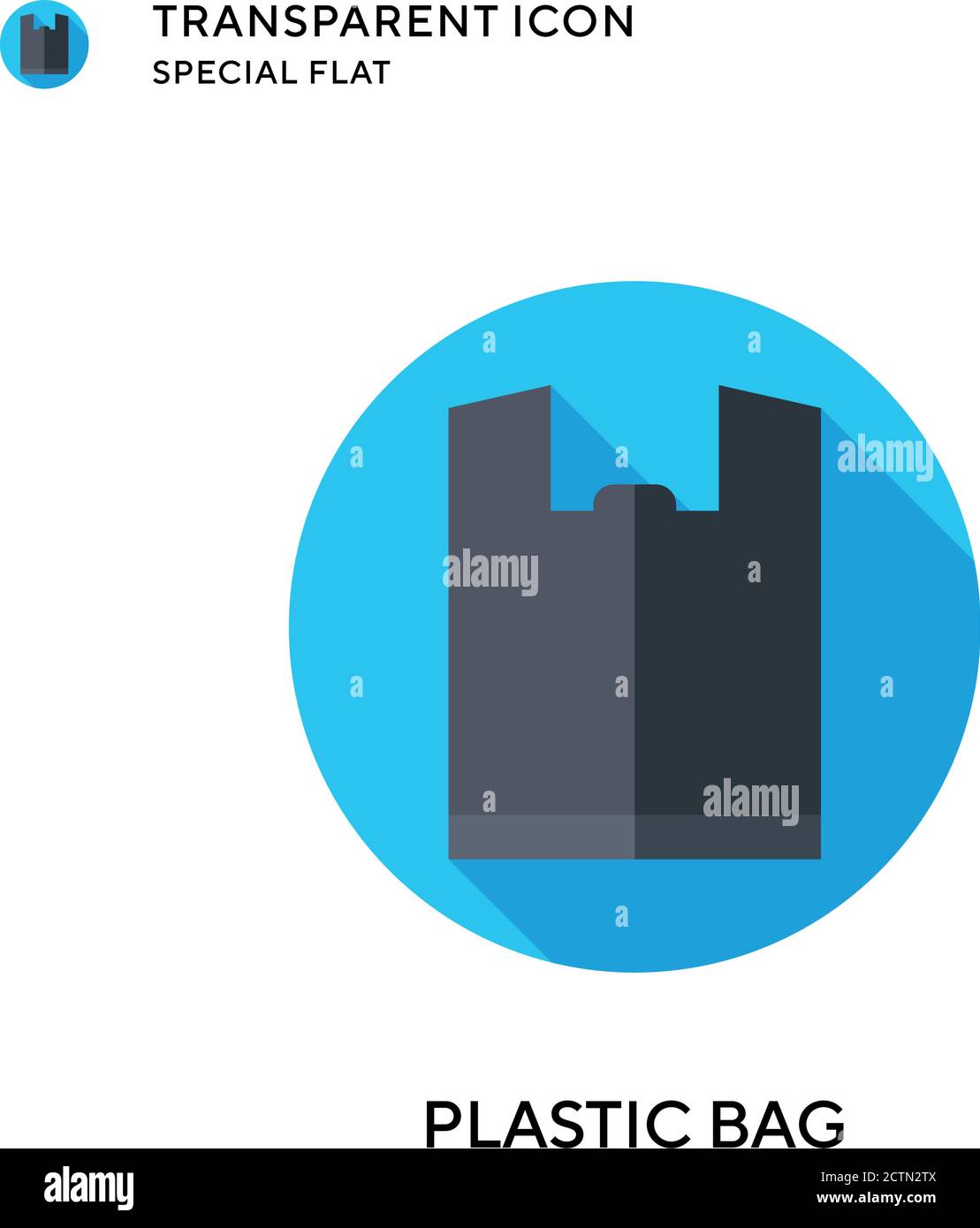 Plastic bag vector icon. Flat style illustration. EPS 10 vector Stock ...