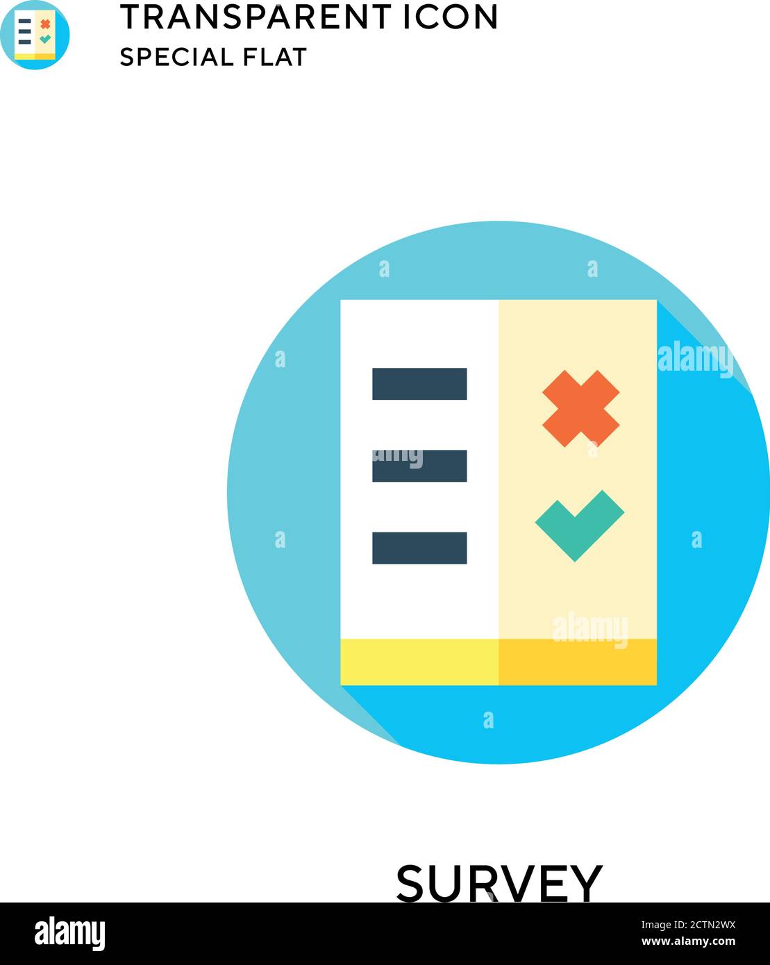 Survey vector icon. Flat style illustration. EPS 10 vector. Stock Vector