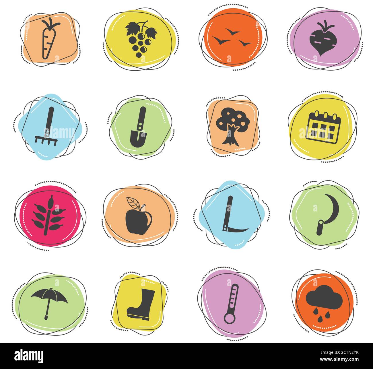 autumn icon set Stock Vector Image & Art - Alamy