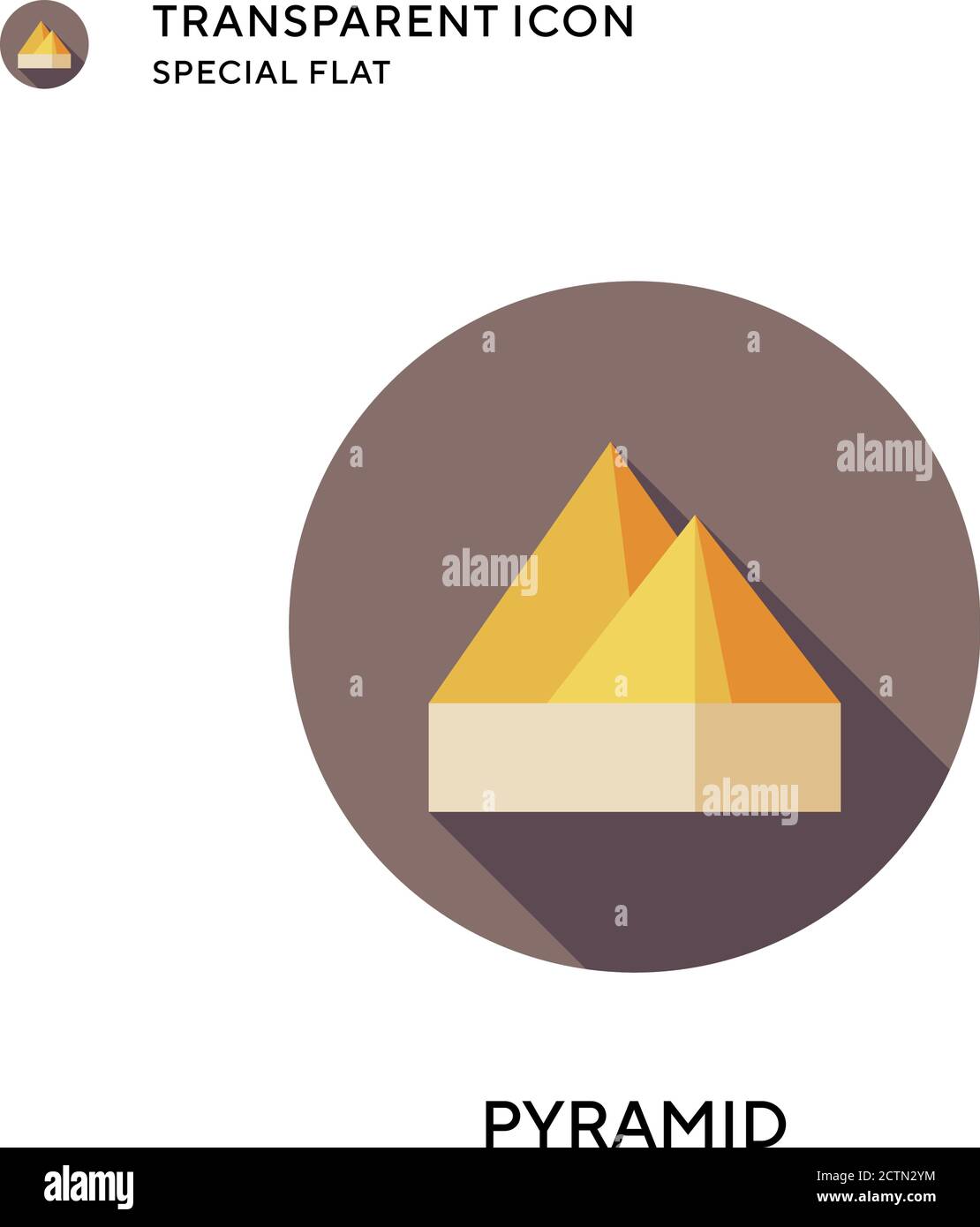 Pyramid vector icon. Flat style illustration. EPS 10 vector Stock ...