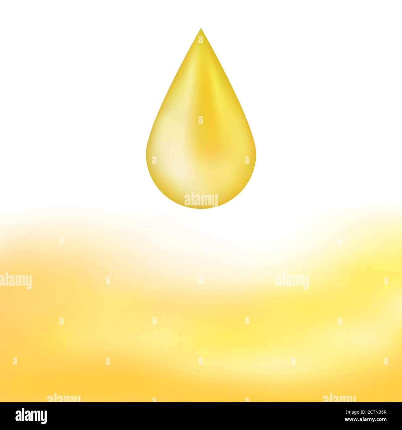 Oil drop yellow abstract background illustration vector Stock Vector