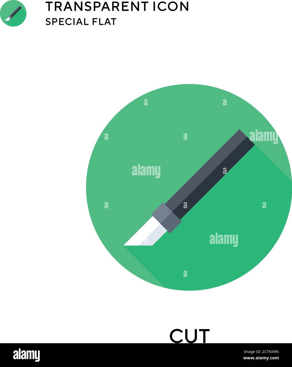 Cut vector icon. Flat style illustration. EPS 10 vector Stock Vector ...