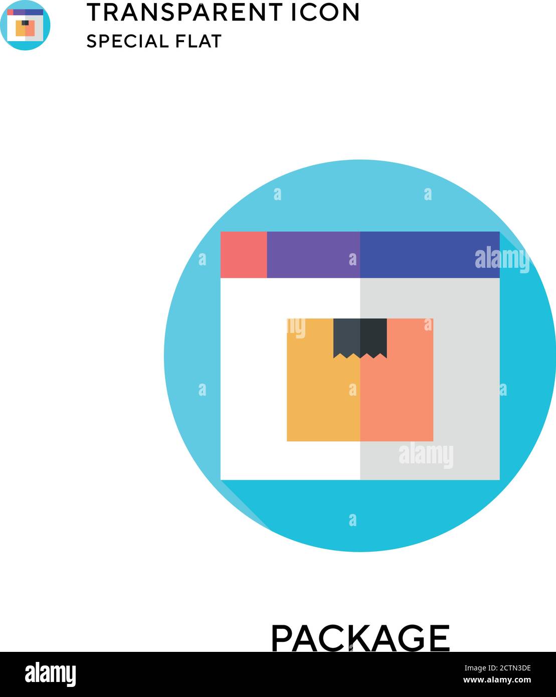 Package vector icon. Flat style illustration. EPS 10 vector Stock ...