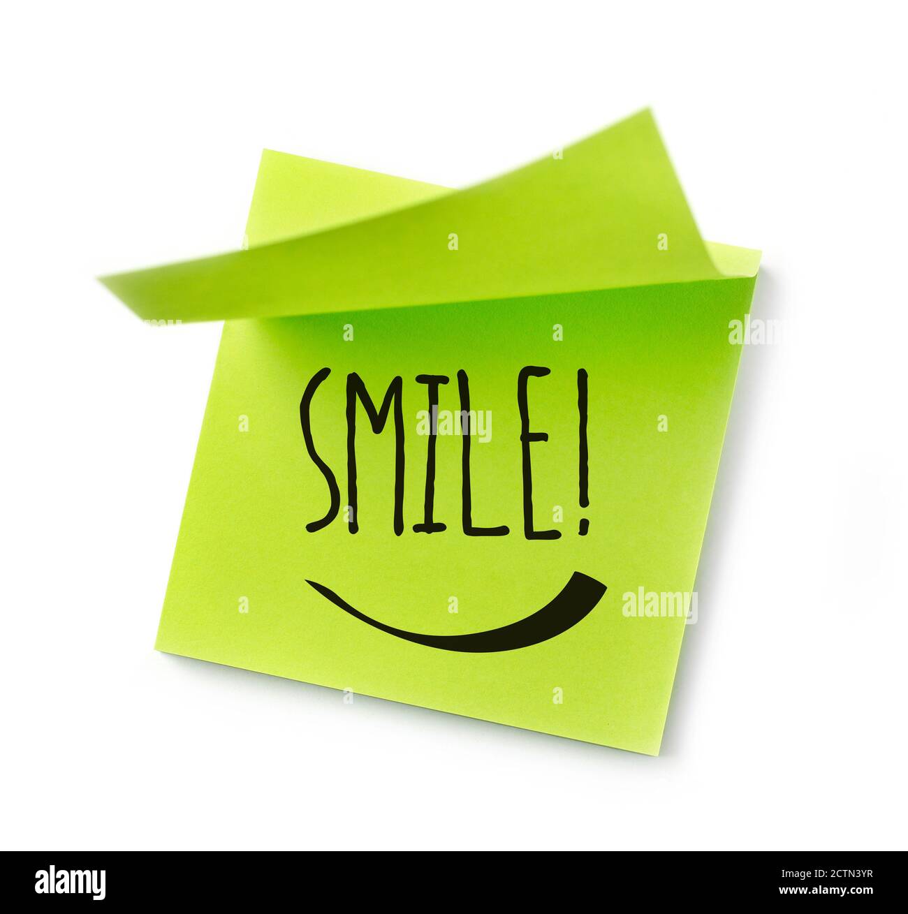 Adhesive note on white background Stock Photo Alamy