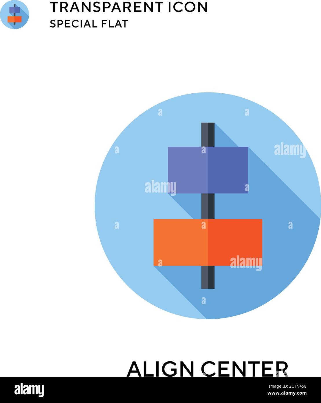 Align center vector icon. Flat style illustration. EPS 10 vector Stock ...