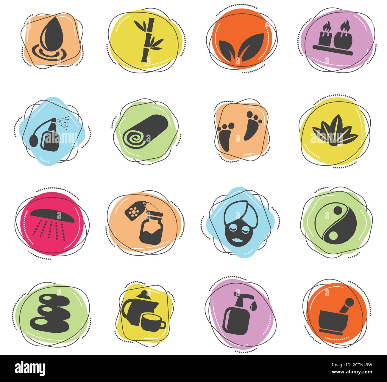 beauty and spa icon set Stock Vector Image & Art - Alamy