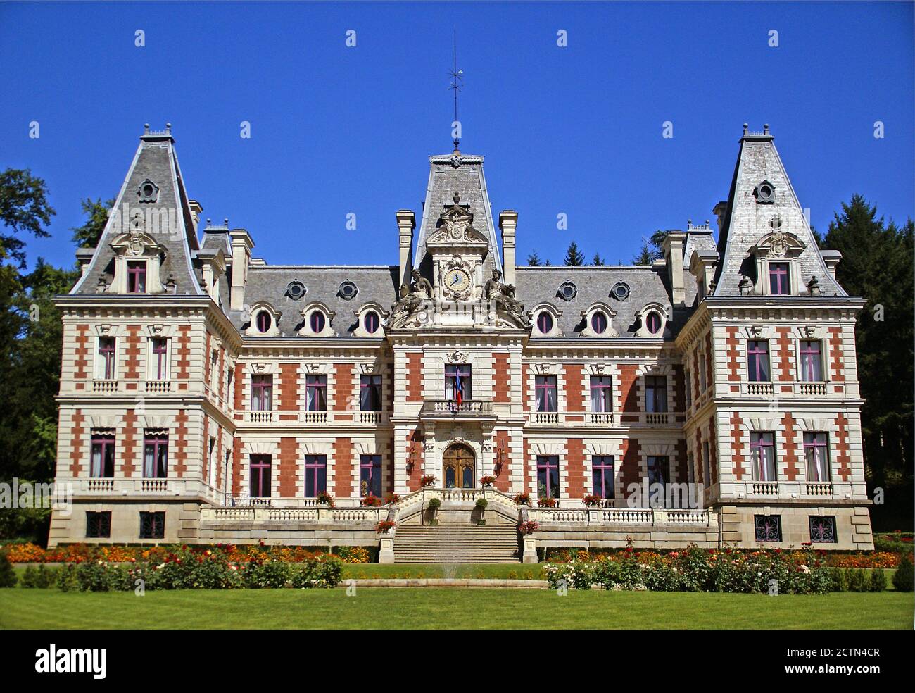 The town of Tulle in southern Limousin; the headquarters of the Prefecture of the department Correze Stock Photo