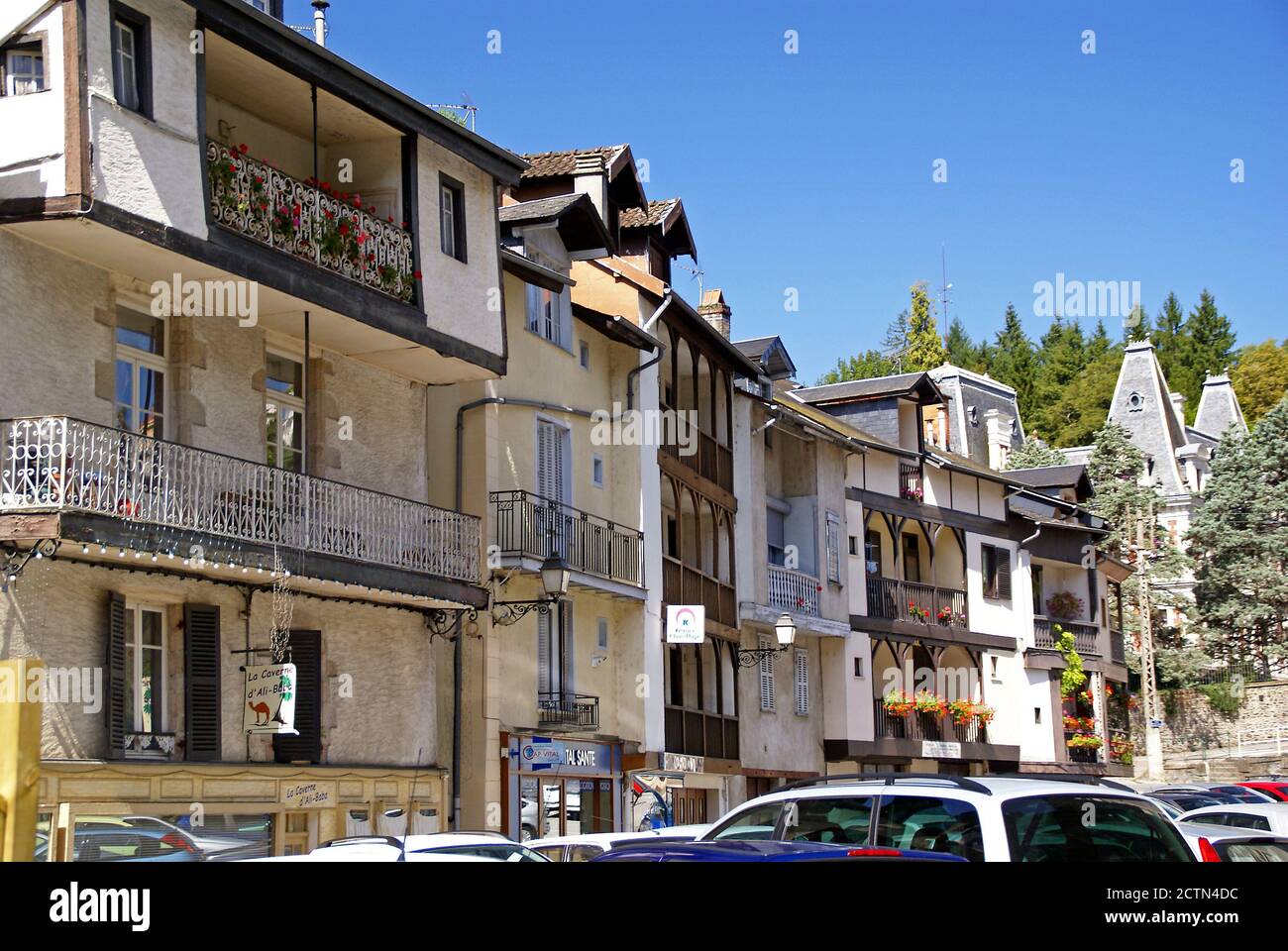 The town of Tulle in southern Limousin: apartments near the centre. Stock Photo