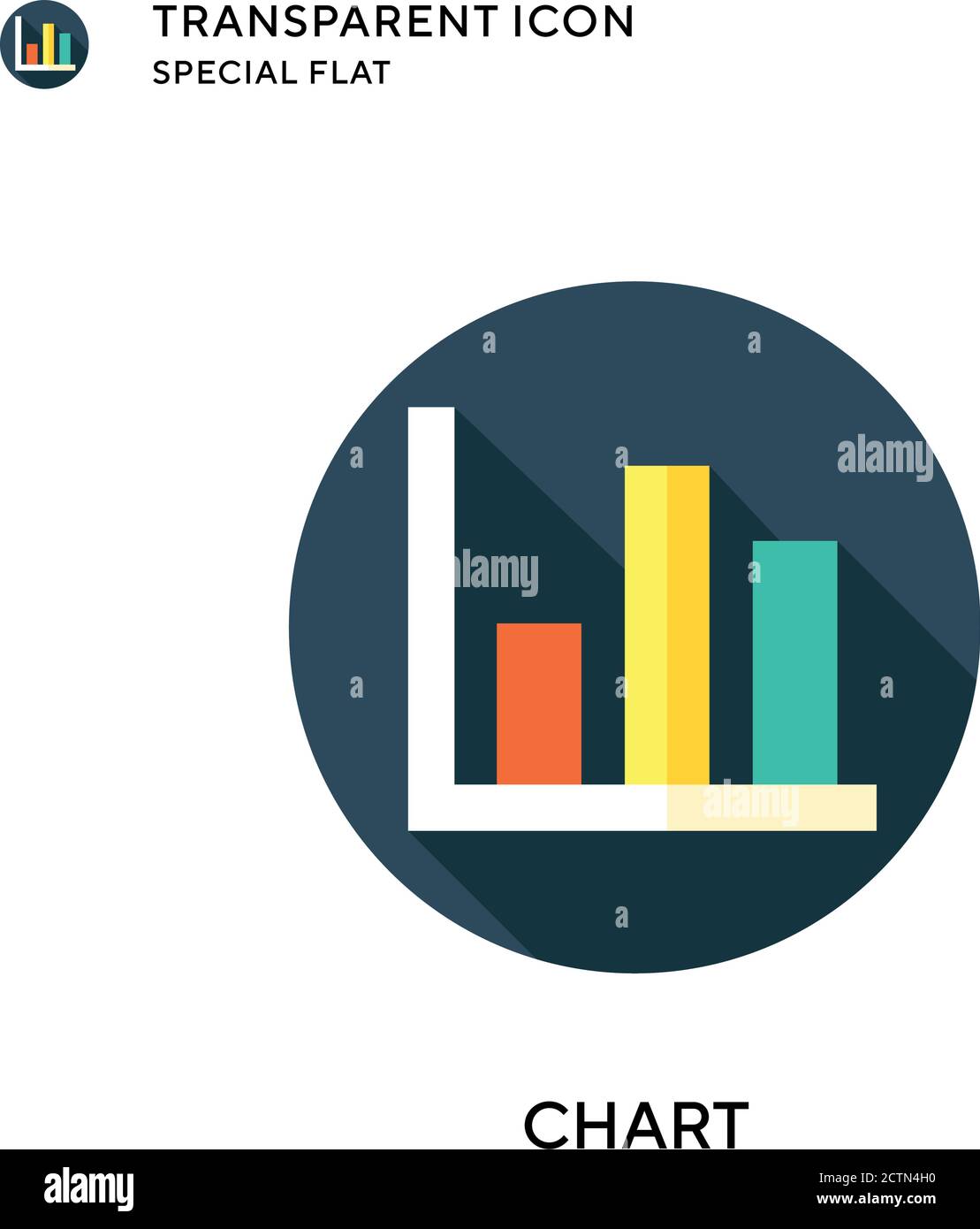 Chart vector icon. Flat style illustration. EPS 10 vector Stock Vector ...